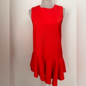 Tibi Asymmetrical Ruffle Hem Top